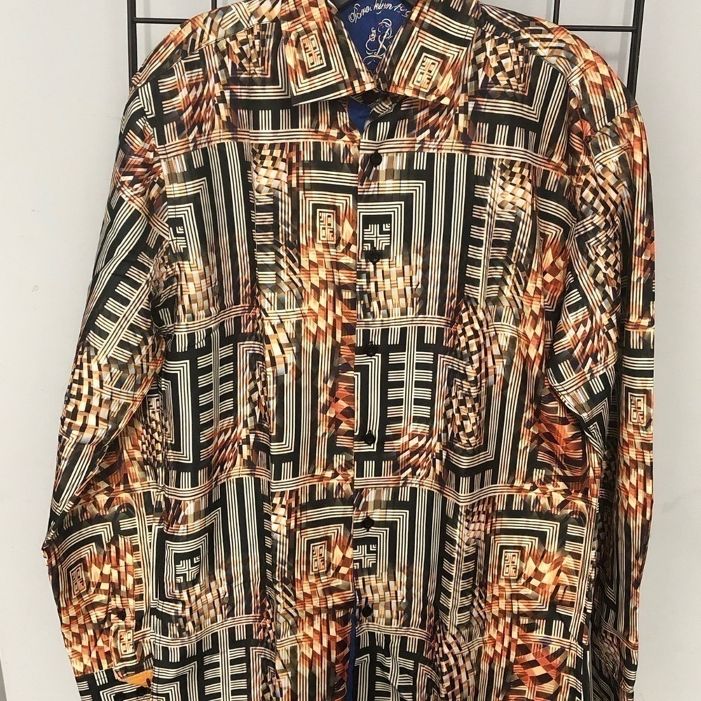 Steven land button down shirt multi color